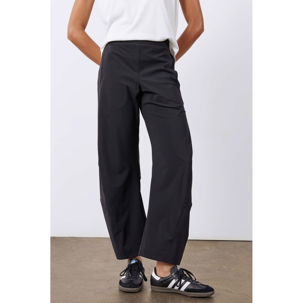 Ruti On The Loose Work Pants Size 12 Minimalist Stretch Barrel Travel Black NWT